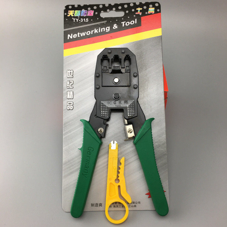 Day Cantonese Opel Three-use net route press wire pliers Internet line telephone line Crystal head TY-315 mesh pliers three-use pliers