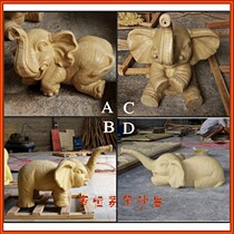 Haiheng artificial sandstone glass fiber reinforced plastic sculpture Hotel Villa indoor and outdoor garden landscape a set of water spray elephant