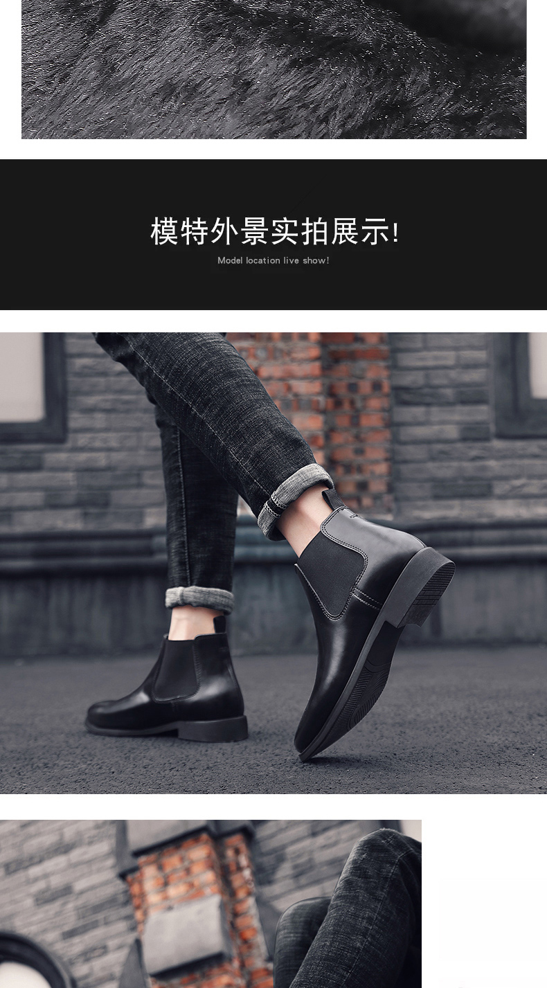 Giày bốt nam Martin gió cao Giày đế xuồng da hoang dã Giày boot nam mùa đông cộng với đôi bốt nhung ấm áp của Chelsea mẫu giầy thể thao nam
