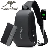 Мужская вместительная и большая нагрудная сумка, универсальная сумка на одно плечо для отдыха, в корейском стиле