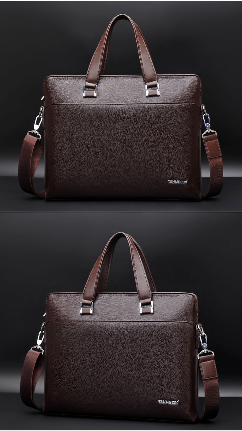 Tanmesso thời trang nam túi xách A4 kinh doanh túi Messenger túi đeo vai cặp nam túi xách ba lô túi michael kors