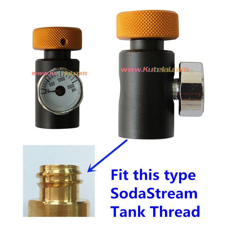 sodastream soda water ASA inflatable with pressure gauge 1500psi joint paintball pneumatic accessories