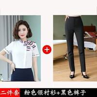 Рубашка, черные штаны, короткий рукав