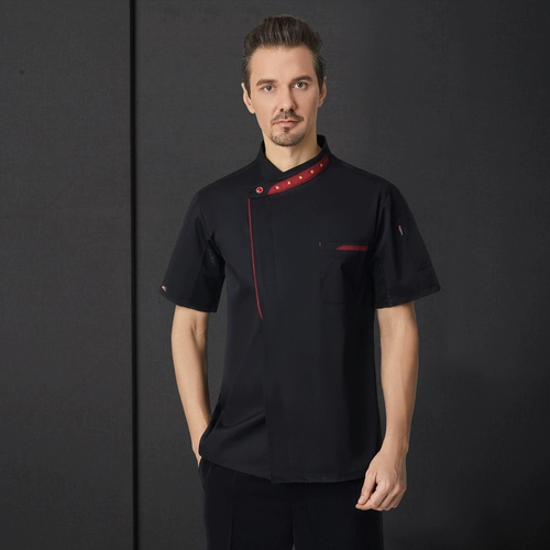 Белый элитный лонгслив для работы, рабочая одежда, короткий рукав, китайский стиль