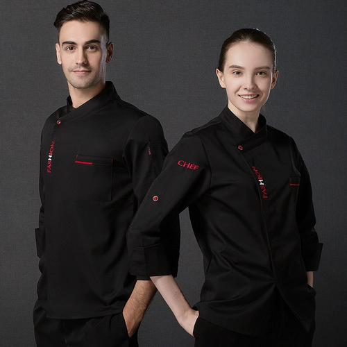 Черный демисезонный трендовый лонгслив для работы, китайский стиль, увеличенная толщина