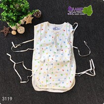 Leakage clearance sleeping bag newborn double gauze vest cotton sleeping bag to prevent cold and slight defects baby products