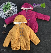 Broken code clearance female treasure coat autumn and winter foreign style baby girl cotton plus cotton little girl coat children's clothing