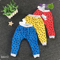 Men and women with velvet pants autumn and winter pants sports baby casual pants children's clothing baby Harlan pants