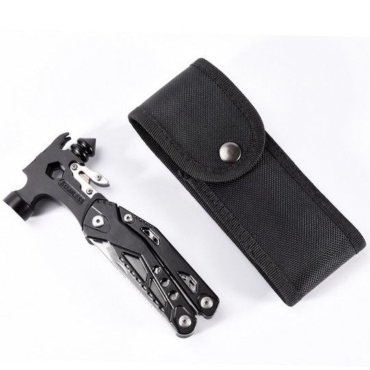 Gaine de couteau en nylon élargie et allongée, grande gaine Oxford, suspension à la taille, housse de protection pour lampe de poche portable d'extérieur, housse de pince à outils