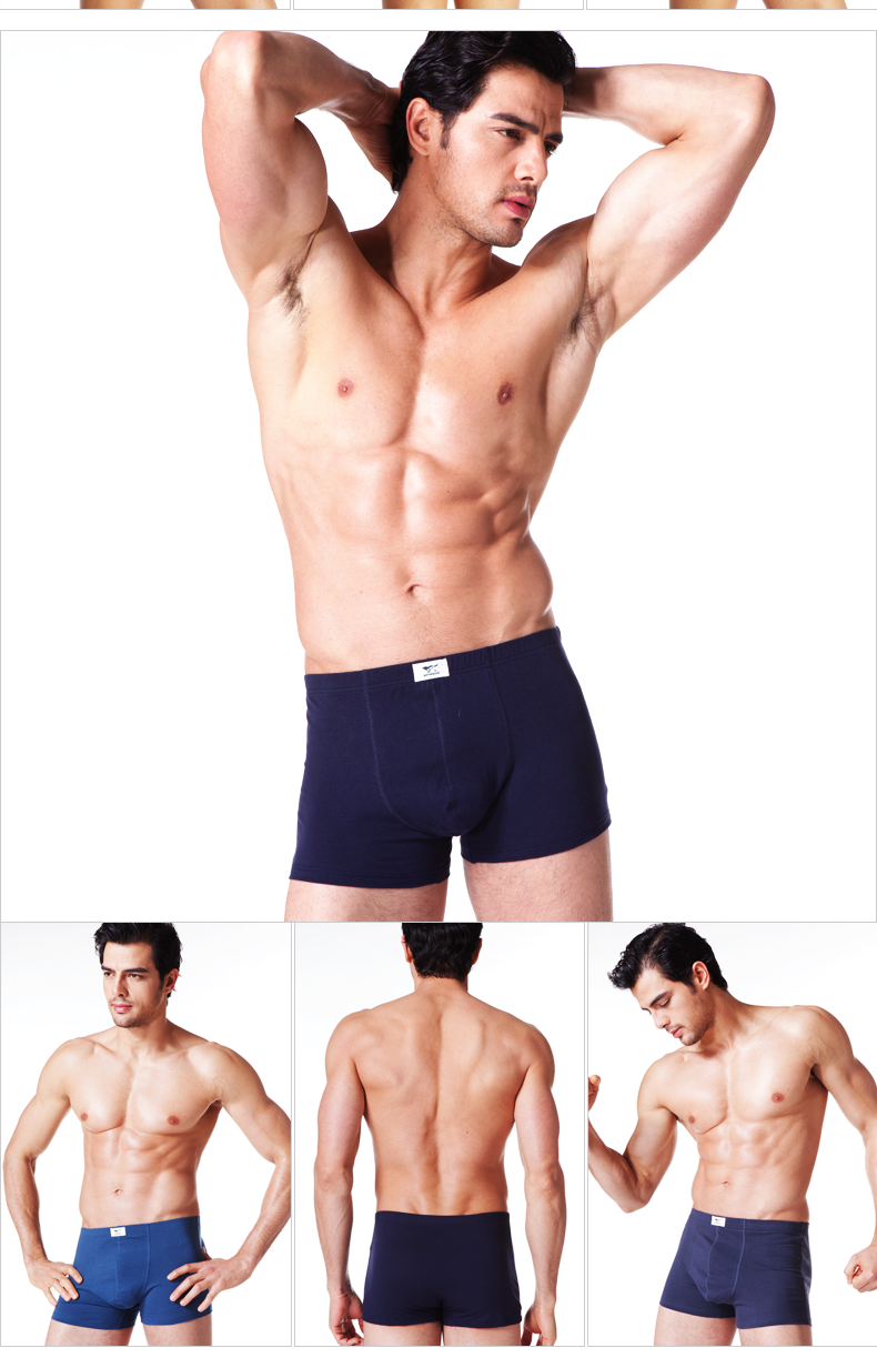 Hộp quà tặng bảy con sói đồ lót nam cotton boxer cotton thoáng khí gợi cảm tuổi trẻ quần bốn điểm thấm mồ hôi quần sịp nam