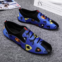Bean Bean Shoes Men 2022 New Casual Cloth Shoes Spring Canvas Mens Shoes A foot pedal Korean version 100 hitch Personality Sloth Shoes