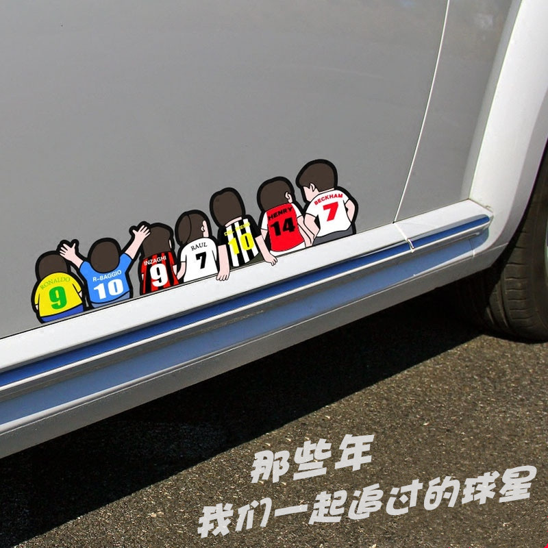 European Cup Football Car Stickers Scratches for Bodywork Stickers Mesika CarC Roo Canopy Waterproof Pull Flowers