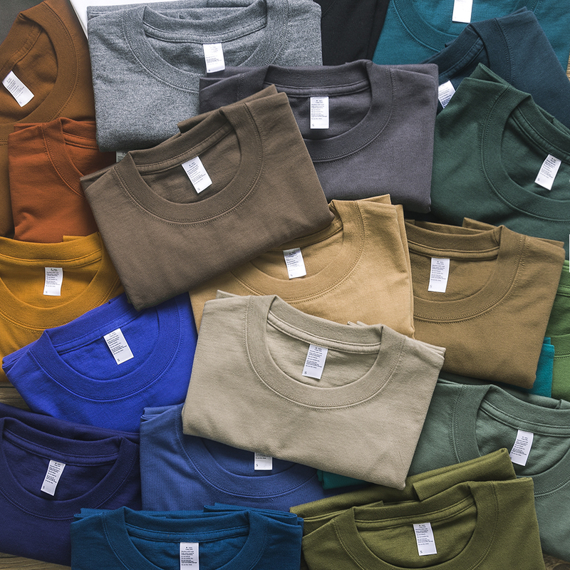 Soft and Thick, Versatile Retro 270g Heavyweight T-Shirt, Pure Cotton Seamless Casual Round Neck Basic Solid Color Short Sleeve Soft and Thick, Versatile Retro 270g Heavyweight T-Shirt, Pure Cotton Seamless Casual Round Neck Basic Solid Color Short Sleeve
