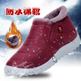 Зимние туфли, флисовые слипоны, удерживающая тепло нескользящая повседневная обувь для матери