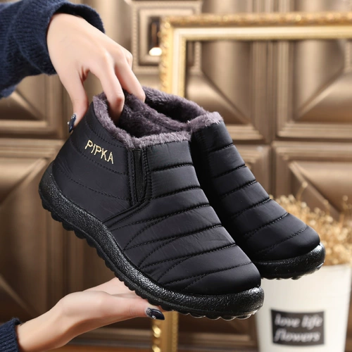Удерживающие тепло слипоны, обувь, флисовые нескользящие короткие сапоги для матери