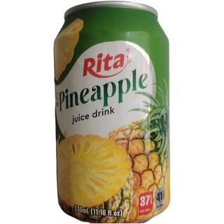 Rita imported fruit juice drink pineapple flavored juice 330ml*6 cans six cans
