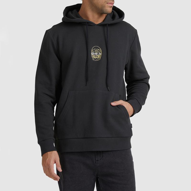 Rvca New Hooded Sweatshirt Men's Skateboard Pullover Long-Sleeved Embroidered Letter Print Sports Hoodie Kangaroo Mouth European Single Rvca New Hooded Sweatshirt Men's Skateboard Pullover Long-Sleeved Embroidered Letter Print Sports Hoodie Kangaroo Mouth European Single