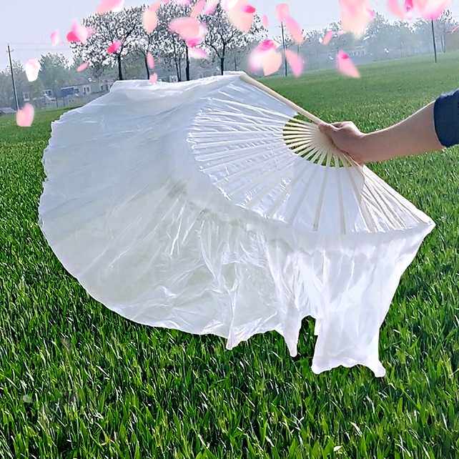 Sheng Shihong Dance Fan Snow Middle Plum White Fan Haipie fan performance fan Lengthened Dancing Fan