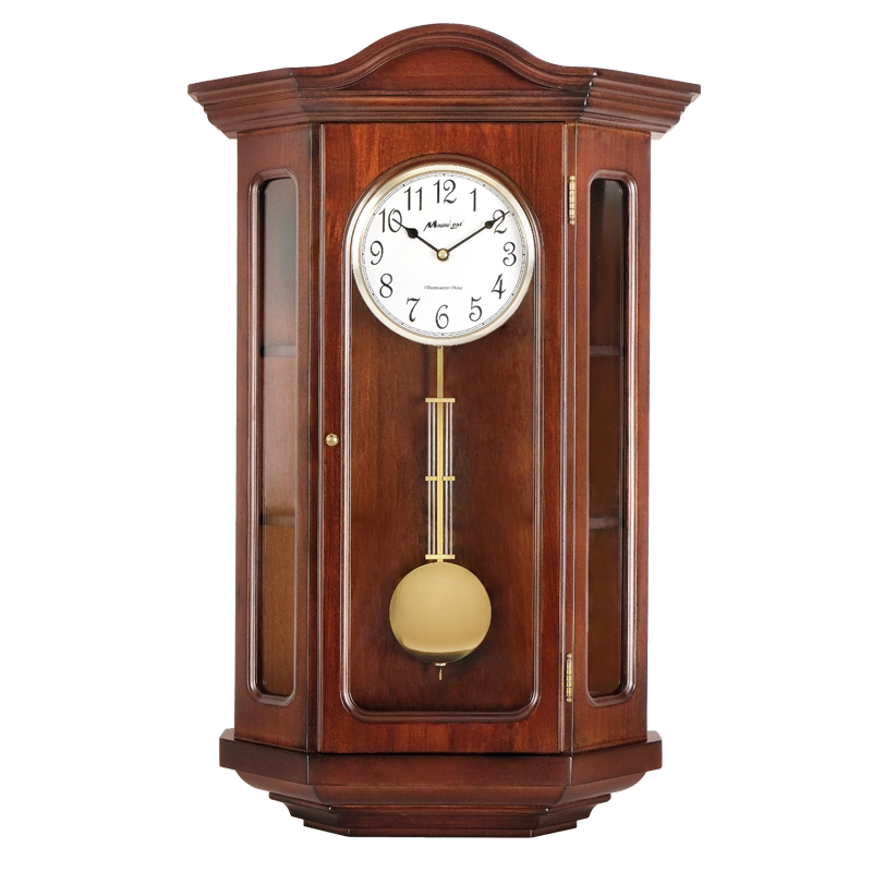 Maple Leaf Eu Style Retro Living Room Wooden Quartz Clocks Fashion Swing Creative Clock Table