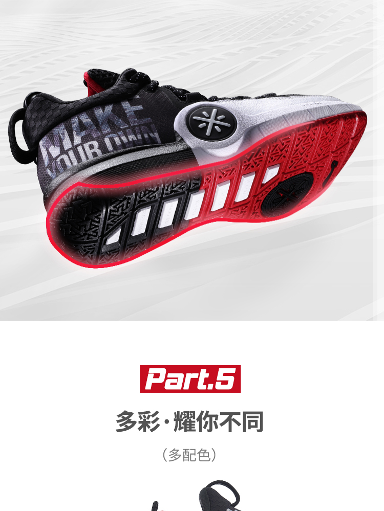 Mùa thu 2019 giày bóng rổ Li Ning nam Wade series sốc hấp thụ phục hồi giày thể thao vừa khít chống thấm ABPP025 - Giày bóng rổ giày thể thao nam giá rẻ