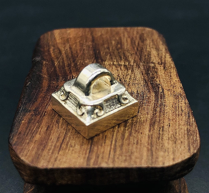 Pure silver ancient seal seal gold stone seal engraving silver printed blank print material and rhyme
