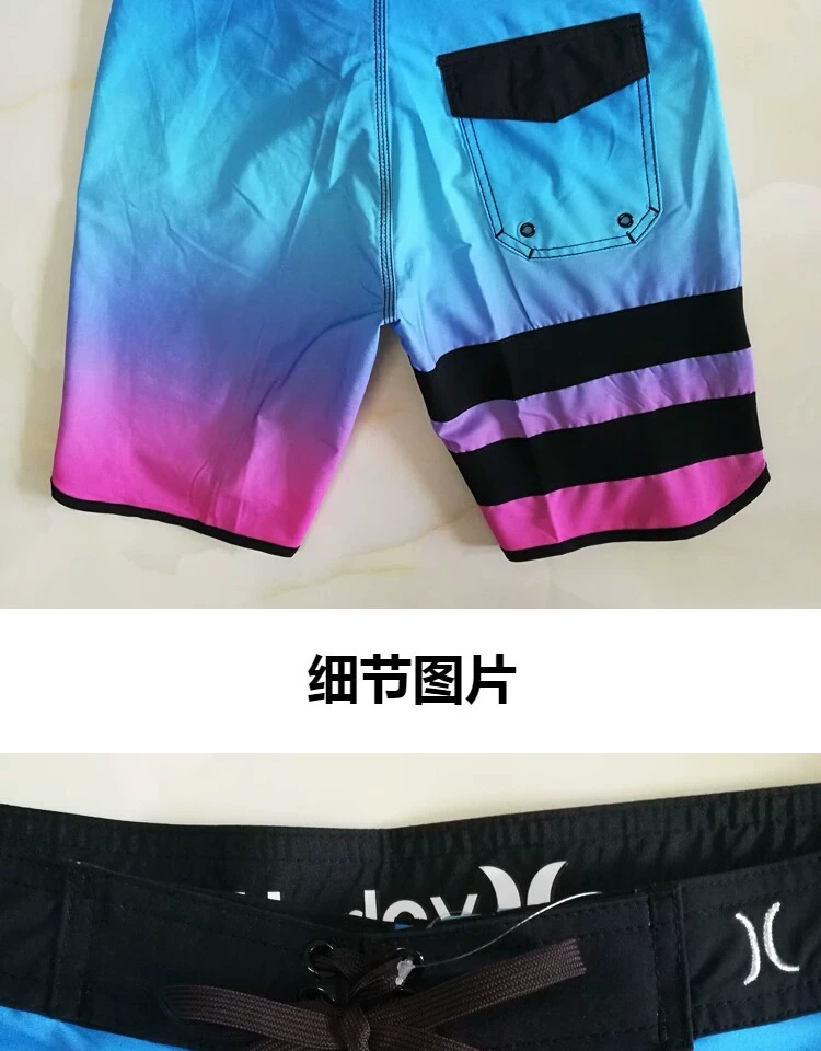 Hurley nam tập thể dục trò chơi quần đi biển nhanh khô mùa hè lướt quần short thể thao kích thước lớn năm quần lỏng - Quần bãi biển