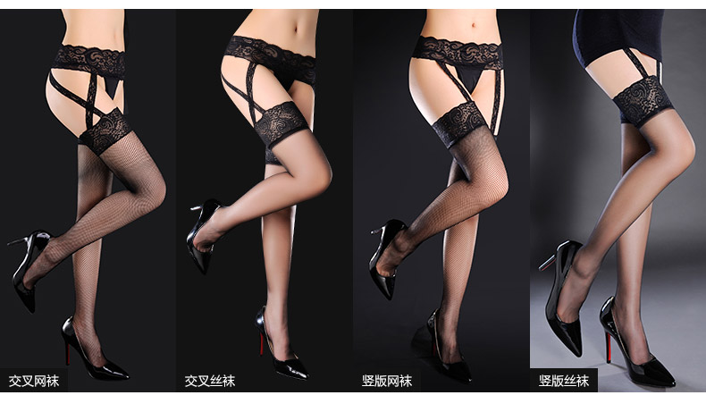 Dài Muya 黛 sexy ren mở garter phù hợp với cám dỗ sexy vớ đen ống dài vớ mùa đông phần mỏng