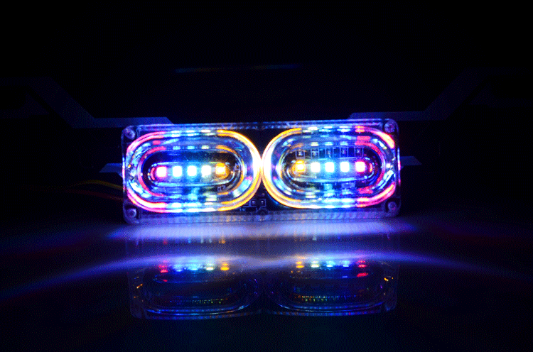 Xe máy LED biển số đèn WISP bàn đạp phanh nhấp nháy sửa đổi xe điện đầy màu sắc phía sau đuôi trang trí thẻ 12V đèn pha xe wave