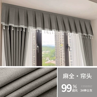 Головка льняной I-образной формы + бусины-3# джентльмен серый, степень затенения 99%.