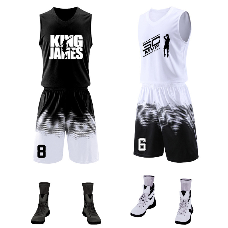 Basketball suit suit Male custom student game suit Female personality printed team uniform Sports vest training suit Basketball suit