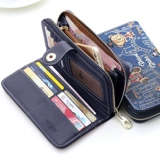 邻家小妃 Длинная версия кошелька для женщин, новинка 2025 года, практичная цепочка на молнии, магнитная пряжка, милый студенческий кошелек с медвежонком