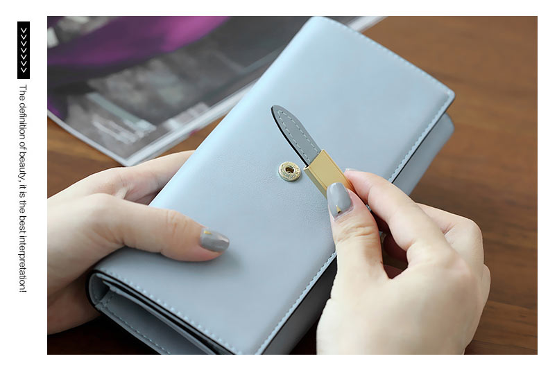 Ví mùa xuân Xiaoyan ví nữ dài phần sinh viên Hàn Quốc thời trang đơn giản khóa ví nữ đa chức năng - Ví tiền bóp nam đẹp