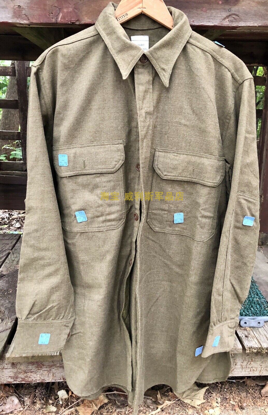 Brand new Big World War II US Army Edition Original Army Air Force Winter Olive Color Pure Wool Soldiers Uniformed Shirts