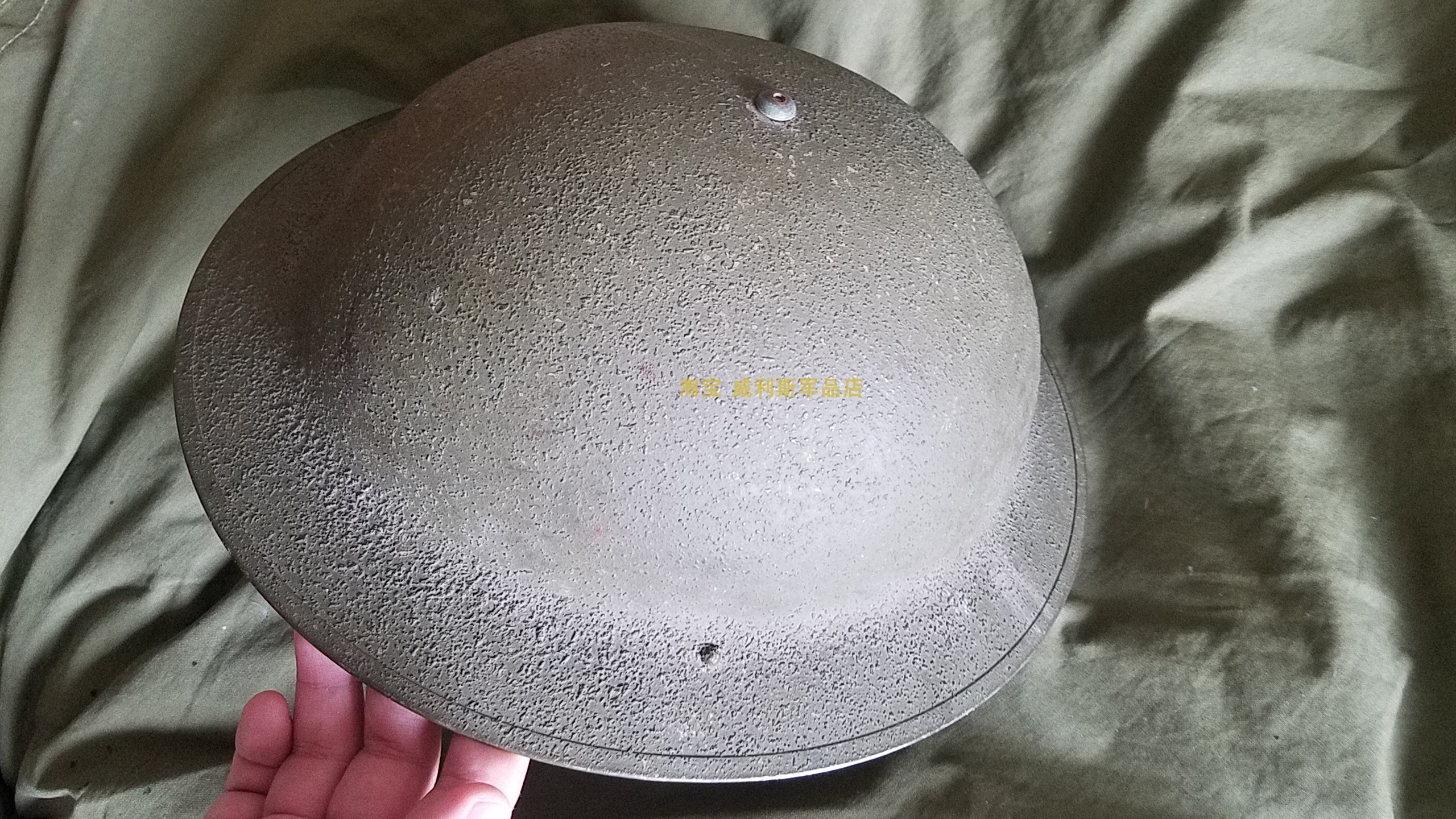 Early World War I WWII US Army Edition Original Army Marine Corps m1917A1 Flying Saucer Head Steel Helmet Iron Hats