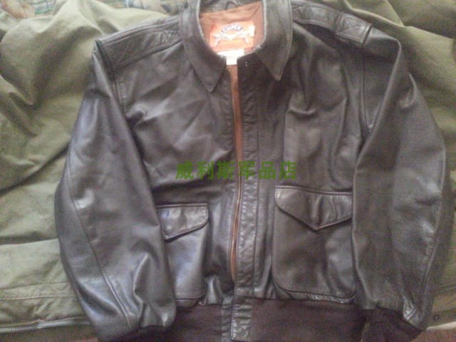 Active-duty US military version original goods cooper system Air Force officer Pilot brown A2 Sheep leather jacket