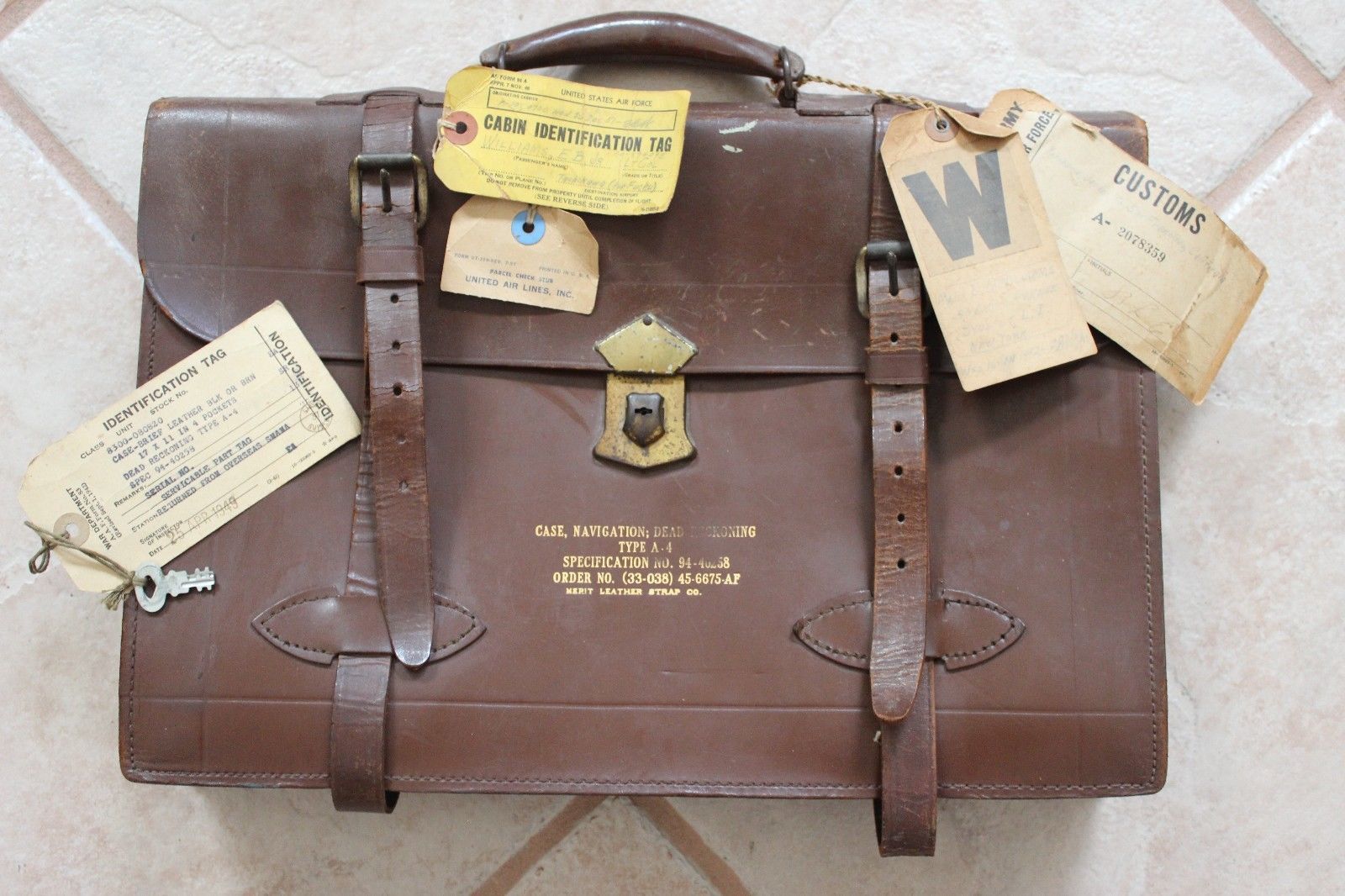 WWII US Army Edition Original Air China Air China Air China Pilot Pilot Cortical Briefe Map Handbag