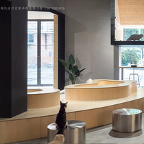  Outdoor solid wood landscape sketch custom shaped decoration project deepening design Indoor seating area personalized seat