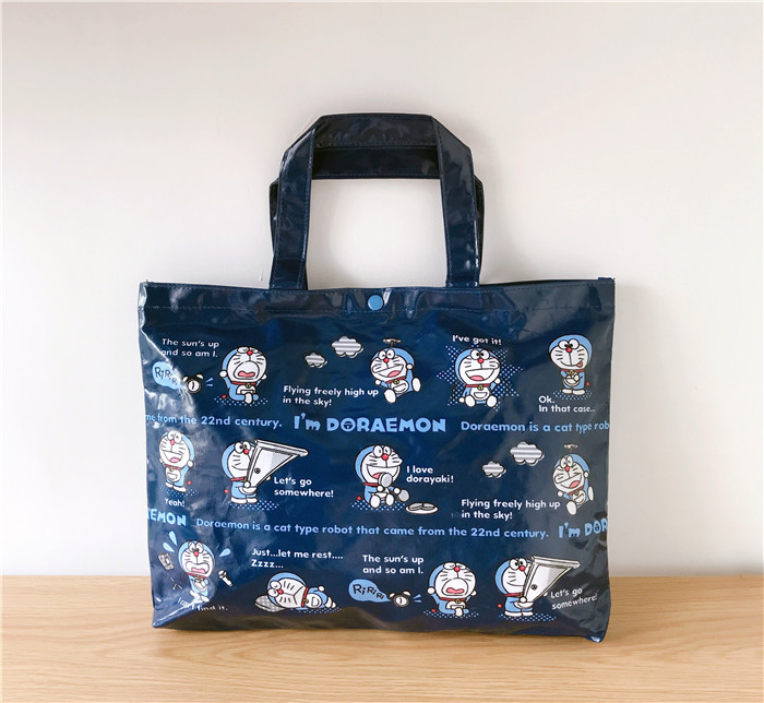 Ex-gratia non-withdrawal of machine cat large capacity Outer waterproof PVC student handbag Tutorial Bag Document Bag