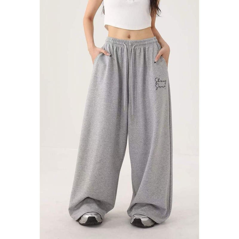 Shining7 Original Jazz Street Dance Embroidered Loose Casual Straight-Leg Sports Sweatpants 7027 Shining7 Original Jazz Street Dance Embroidered Loose Casual Straight-Leg Sports Sweatpants 7027