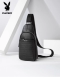 Playboy, кожаная нагрудная сумка, сумка через плечо, небольшая сумка, рюкзак, из натуральной кожи