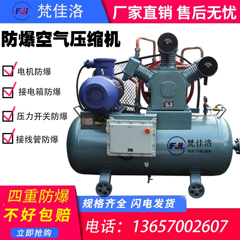 Explosion-Proof Air Compressor Chemical Factory Dust Oil Station Oil Field Explosion-Proof Air Compressor Bt4/Ct4 with Certificate Air Pump