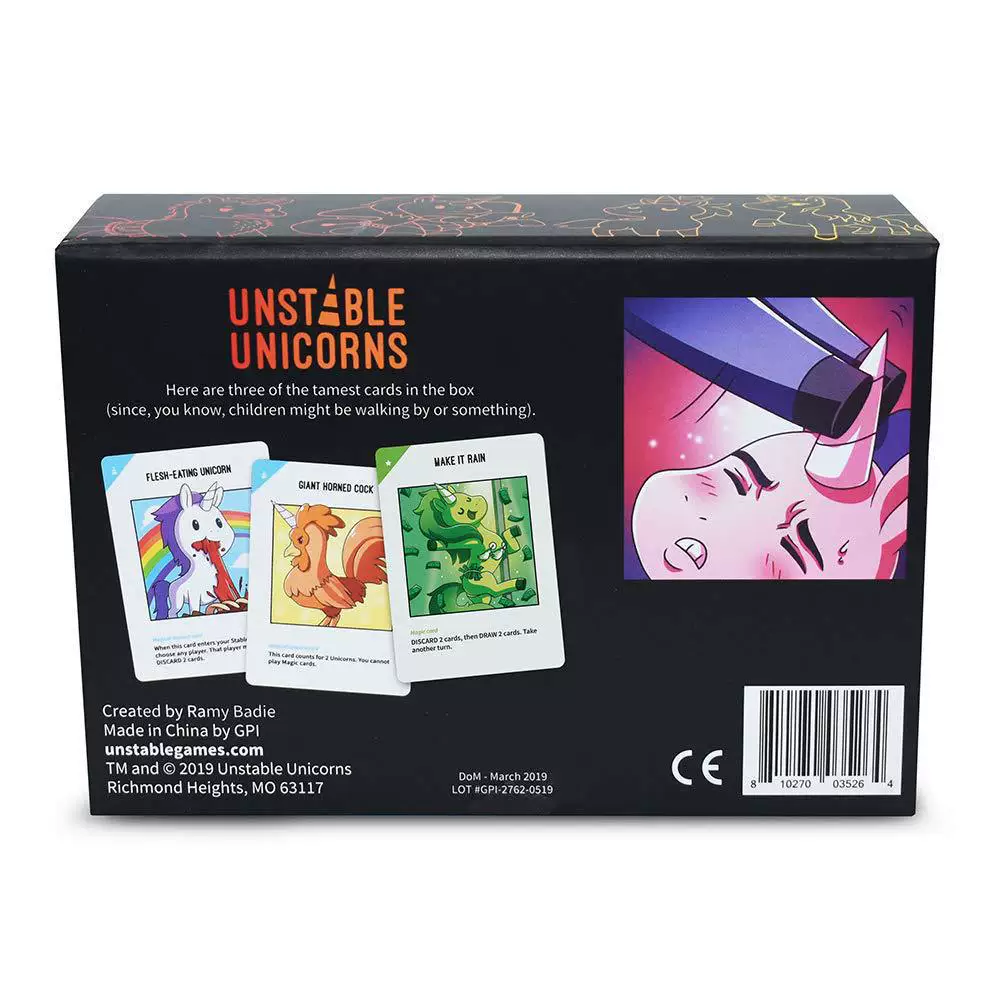 Игрушка настольная игра про единорога для вечеринки семьи, карта-игра «Unstable Unicorns»