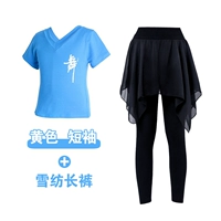 Шифоновые штаны, V-образный вырез, короткий рукав