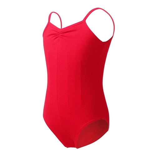 Детская спортивная одежда, красная летняя одежда для гимнастики, эффект подтяжки, с открытой спиной