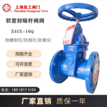 Shanghai Lianggong valve Z45X dark rod gate valve soft seal elastic seat seal fire-fighting tap water cast iron switch DN80