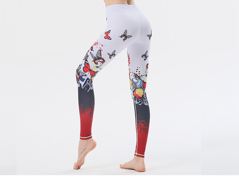 Hàng ngàn chiếc quần yoga tinh thần khiêu vũ in dây thun bó sát trên chân 2018 mới 9 điểm quần dài tập thể dục xuân hè dây band tập mông