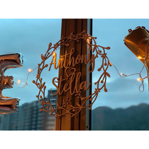 Wedding photo props personalized custom wedding props background wall image Wall photo props wooden letter name