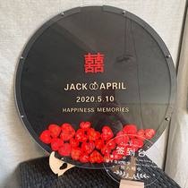 Straw Rabbit Rabbit Knot Wedding Love Wood Chip Sign to the plate Book This sign Roll This creative New Chinese-Chinese Custom Business