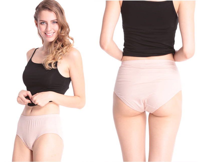 Ba khẩu súng quần lót (2 tải) eo cao cỡ lớn cotton in quần lót nữ 40442 truy cập chính hãng quần lót nữ thun lạnh