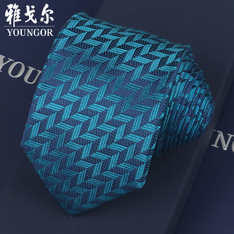 Youngor tie male business professional large groom 8cm mulberry silk silk high-end men's printing